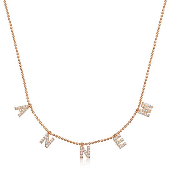 Silver Rose Necklace with My Mother Written