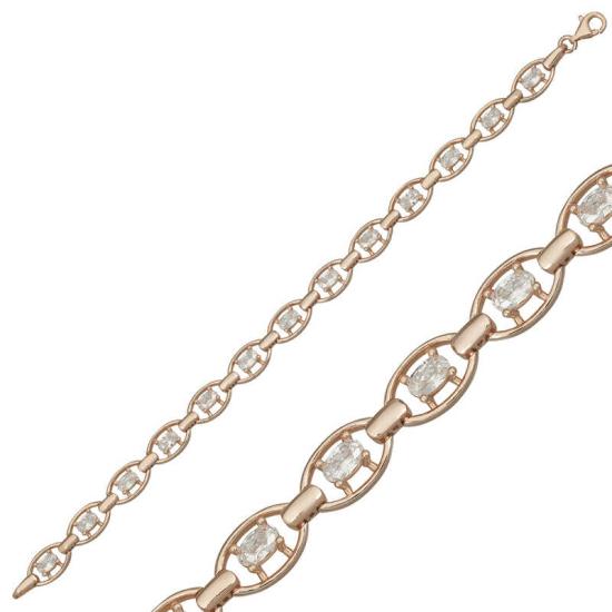 Silver Rose Oval Waterway Women’s Bracelet