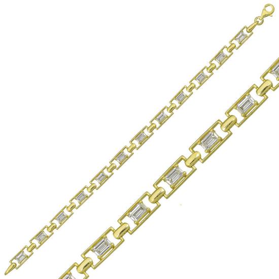 Silver Gold Baguette Waterway Women’s Bracelet