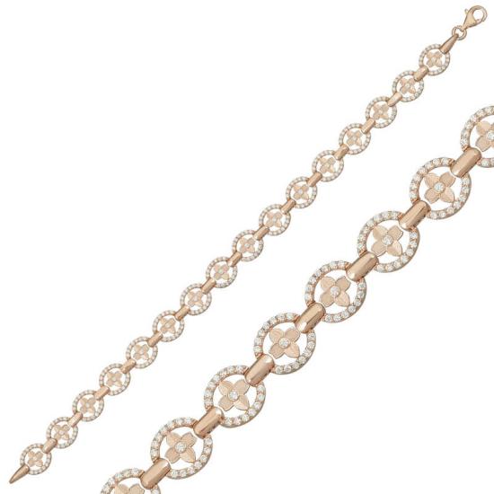 Silver Rose Round Waterway Women’s Bracelet