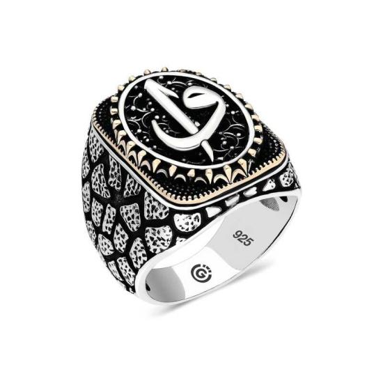 Silver Elif Vav Oval Men’s Ring