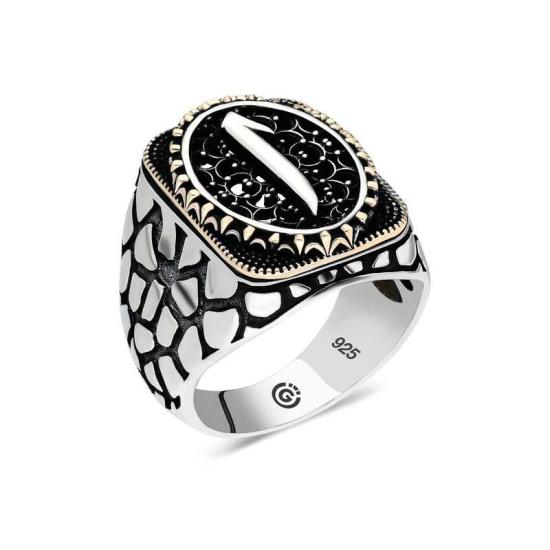 Silver Elif Oval Men’s Ring