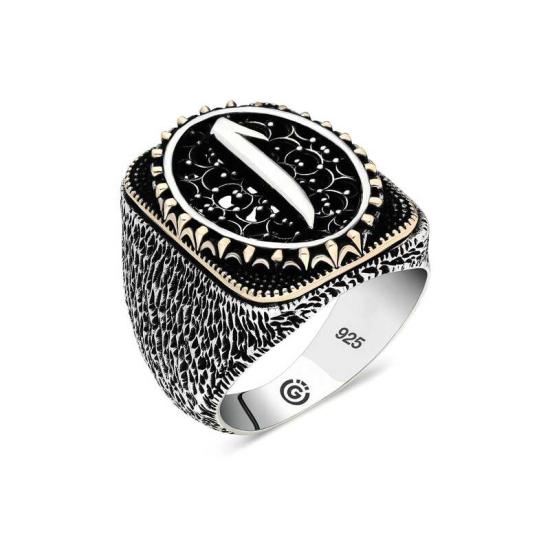 Silver Elif Oval Men’s Ring