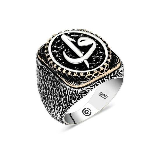 Silver Elif Vav Oval Men’s Ring