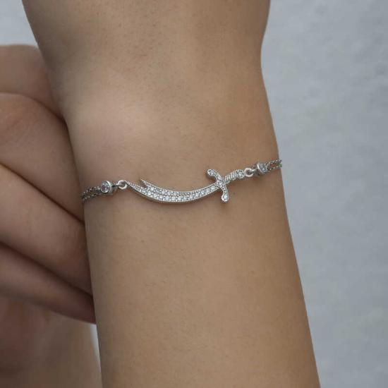 Silver Zulfiqar Sword Women’s Bracelet