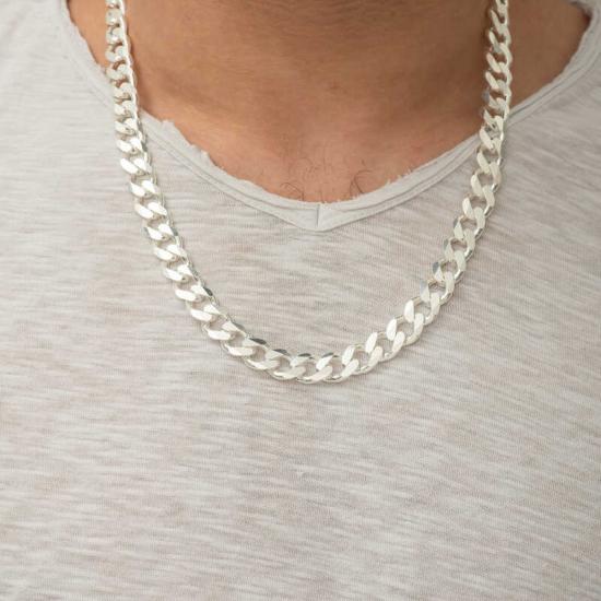 Silver Gurmet Chain Men’s Necklace