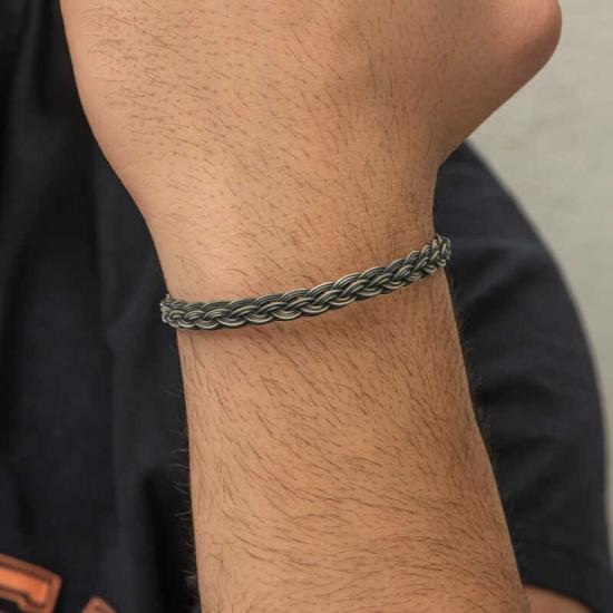 Silver Kazaziye Knit Bracelet