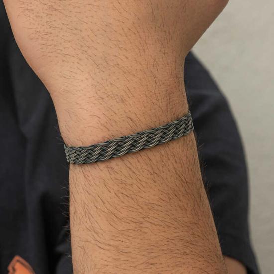 Silver Kazaziye Knit Bracelet