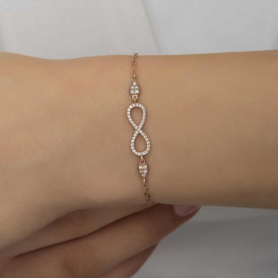Silver Rose Infinity Women’s Bracelet