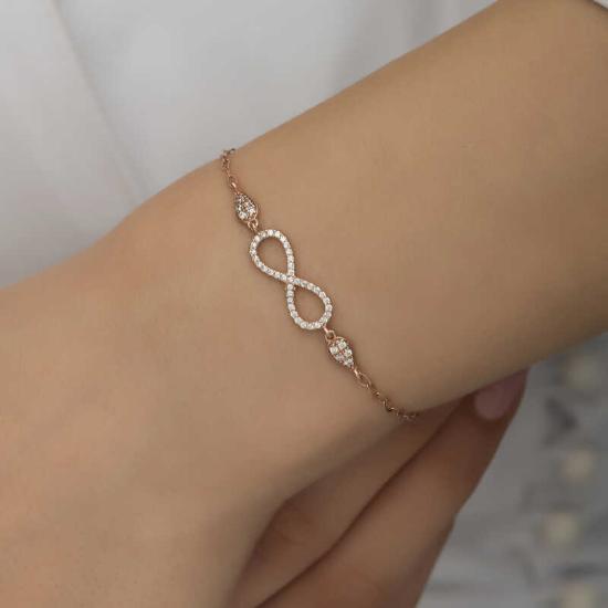 Silver Rose Infinity Women’s Bracelet
