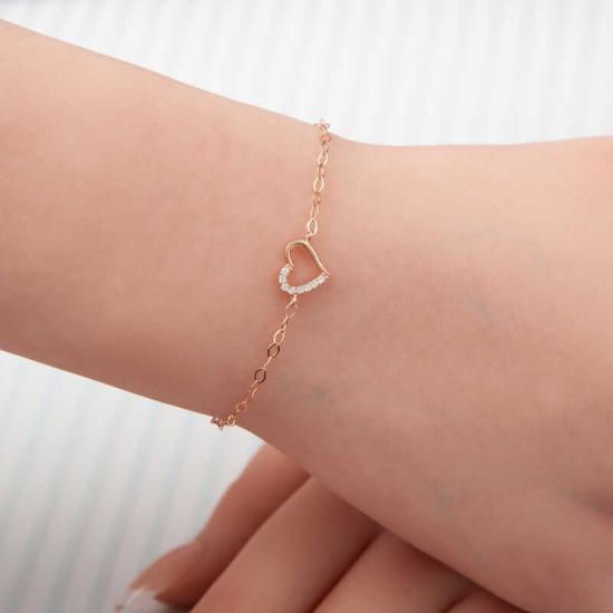 Silver Rose Heart Women’s Bracelet
