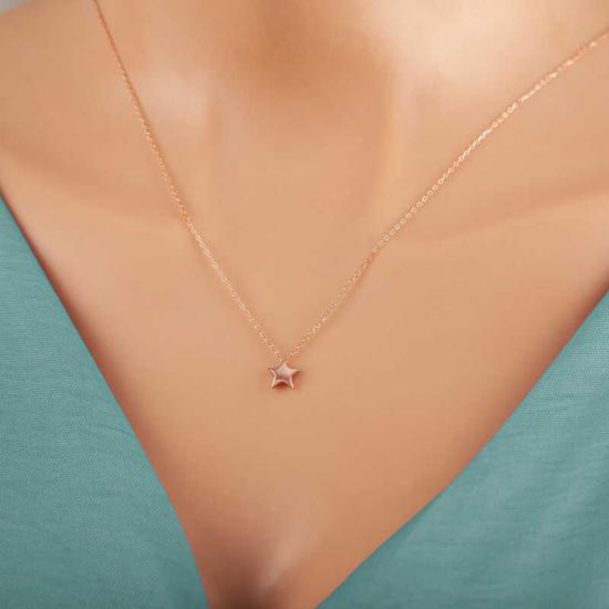 Silver Rose Star Women’s Necklace