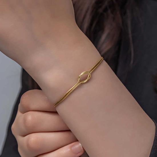 Silver Gold Love Knot Women’s Bracelet