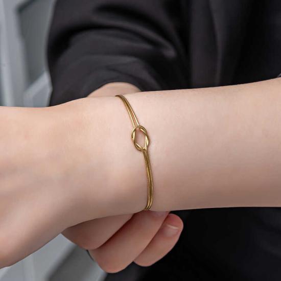 Silver Gold Love Knot Women’s Bracelet