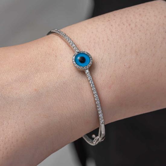 Silver Evil Eye Women’s Bracelet