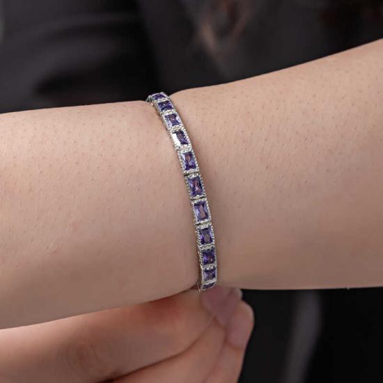 Silver Lilac Stone Waterway Women’s Bracelet