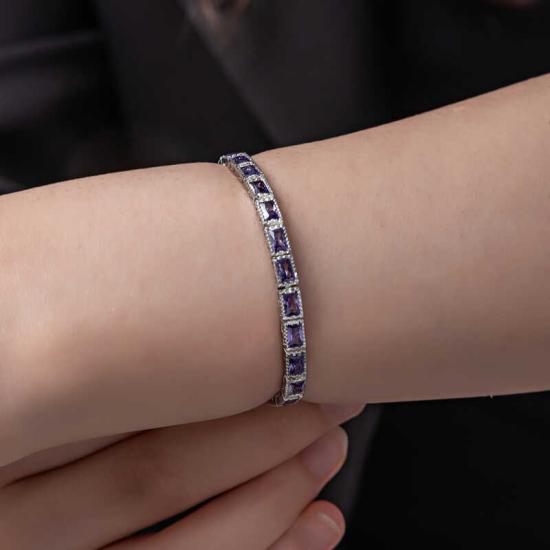Silver Lilac Stone Waterway Women’s Bracelet