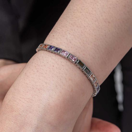 Silver Mix Stone Waterway Women’s Bracelet