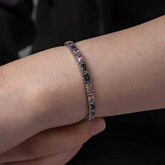 Silver Mix Stone Waterway Women’s Bracelet