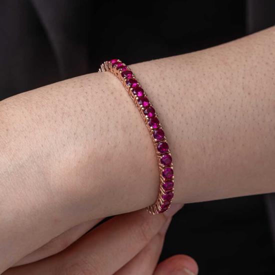 Silver Pink Stone Waterway Women’s Bracelet