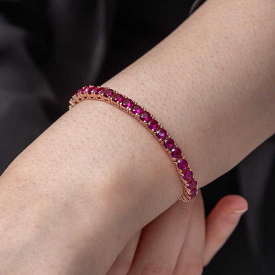 Silver Pink Stone Waterway Women’s Bracelet