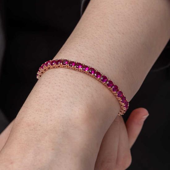 Silver Pink Stone Waterway Women’s Bracelet