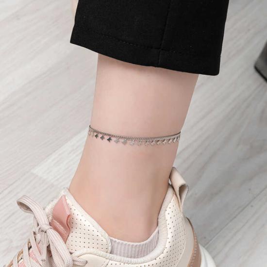 Silver Butterfly Anklet