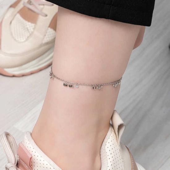 Silver Sequin Anklet