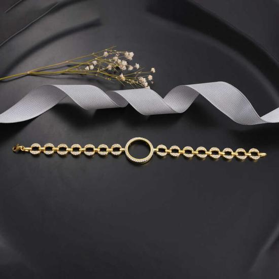 Gold Plated Women’s Bracelet with Silver Quarter Attachment