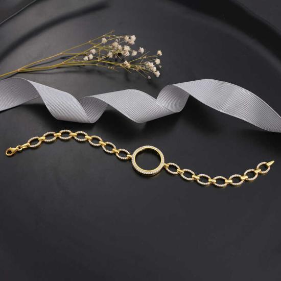 Gold Plated Women’s Bracelet with Silver Quarter Attachment