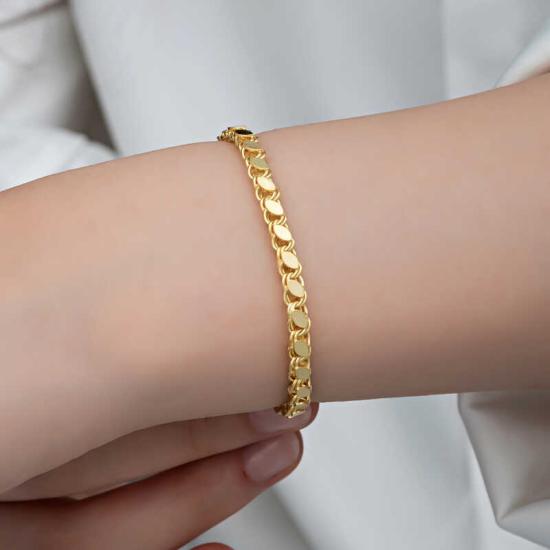 Silver Gold Sequin Chain Women’s Bracelet
