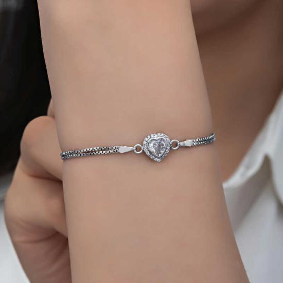 Silver Heart Women’s Bracelet