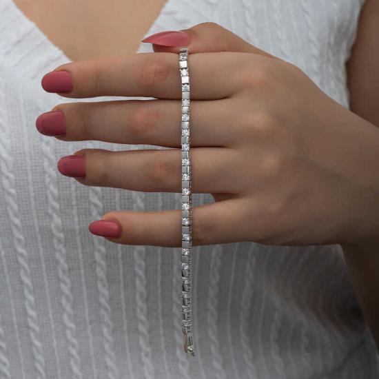 Silver White Stone Waterway Women’s Bracelet