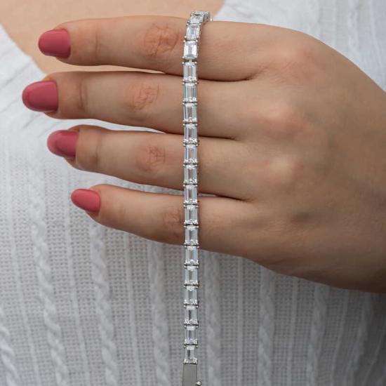 Silver White Stone Waterway Women’s Bracelet