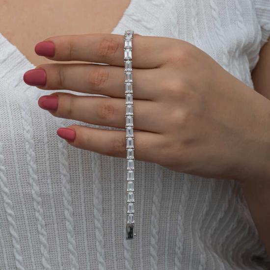 Silver White Stone Waterway Women’s Bracelet