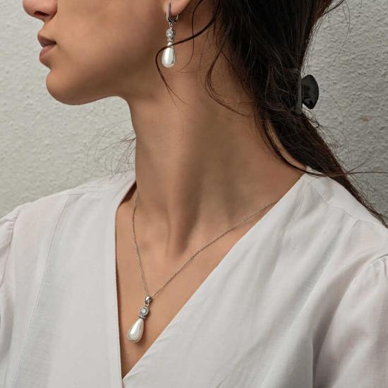 Silver Drop Pearl Women’s Set