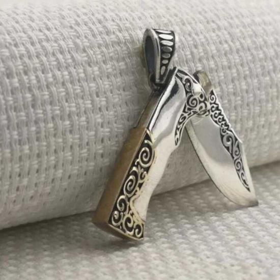 Silver Hunting Knife Men’s Pendant