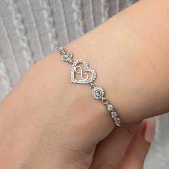 Silver Heart Infinity Women’s Waterway Bracelet