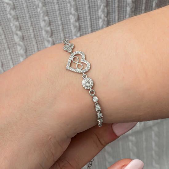 Silver Heart Infinity Women’s Waterway Bracelet