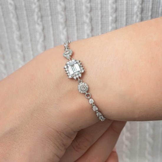 Silver Baguette Waterway Women’s Bracelet