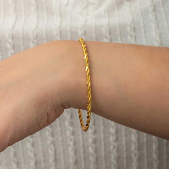 Silver Gold Double Twist Women’s Bracelet