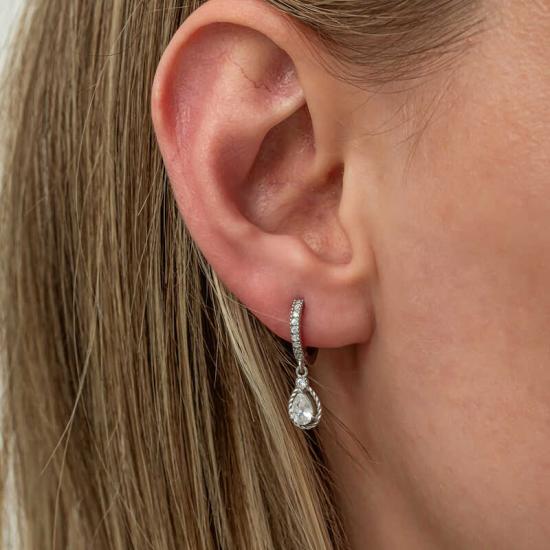 Gümüş Sallantılı Damla Kadın Küpe