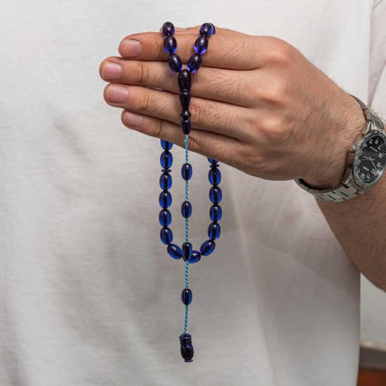 Pressed Amber Prayer Beads