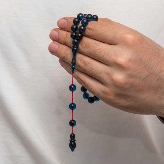 Round Pressed Amber Prayer Beads