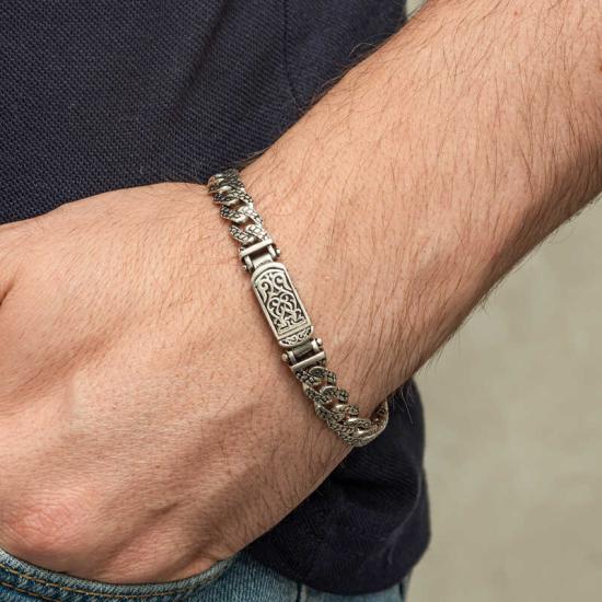 Gümüş Elişi Örgü Gurmet Erkek Bileklik