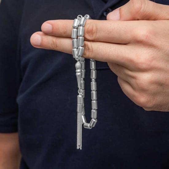 Gümüş Kapsül Kesim Erkek Tesbih