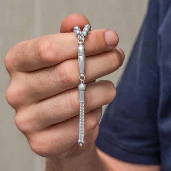 Silver Round Small Size Men’s Prayer Beads