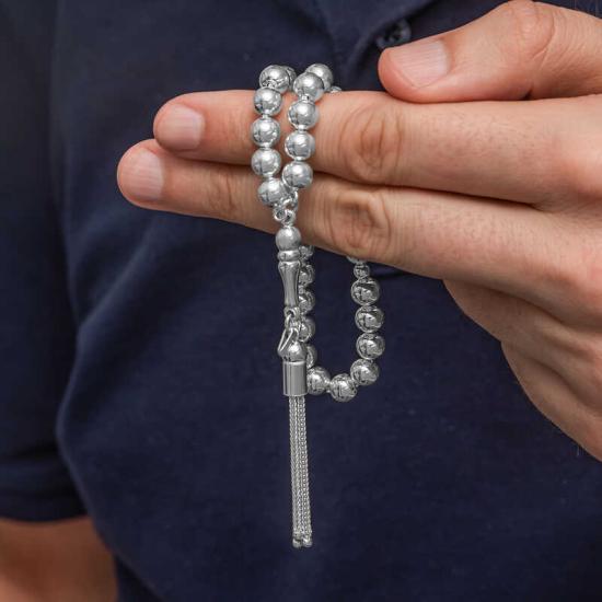 Sterling Silver 925 Round Tasbih