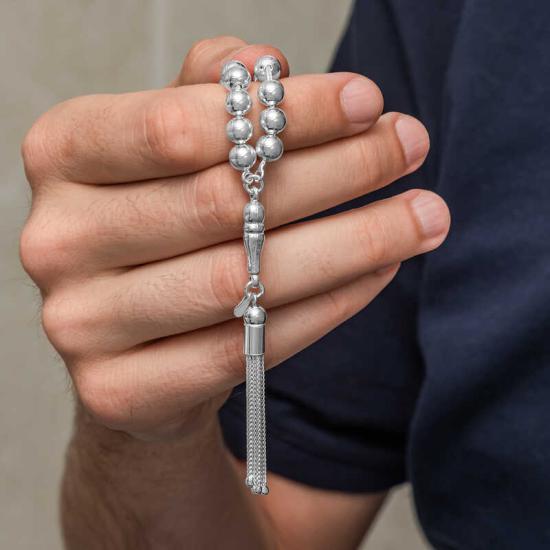 Silver Round Men’s Prayer Beads