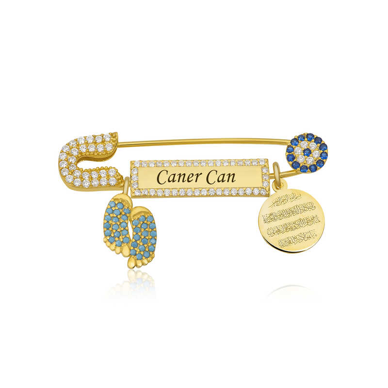 Silver Name Baby Lapel Pin